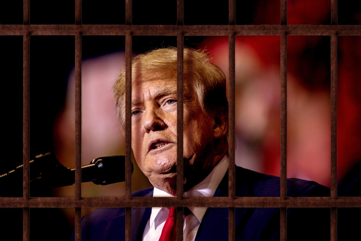 Donald Trump behind bars Photo illustration by Salon/Getty Images