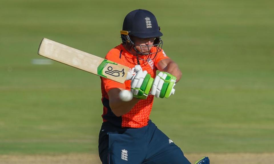 England’s Jos Buttler plays a shot during the third and final Twenty20 international against South Africa in Centurion.
