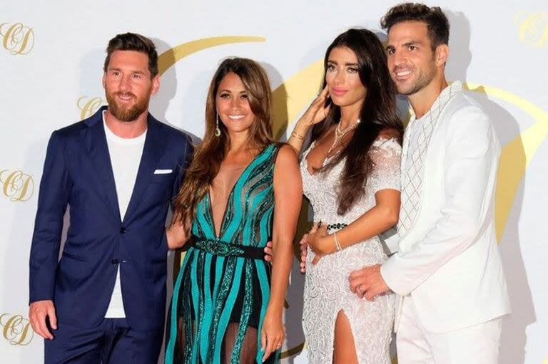 Lionel Messi, Antonela Roccuzzo, Daniella Semaan y Cesc Fábregas: una relación de amistad profunda