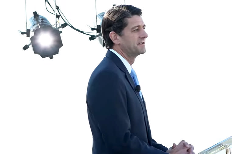 Image: Paul Ryan speaks at the Reagan Library in Simi Valley, Calif., on May 27, 2021. (YouTube/Reagan Foundation)