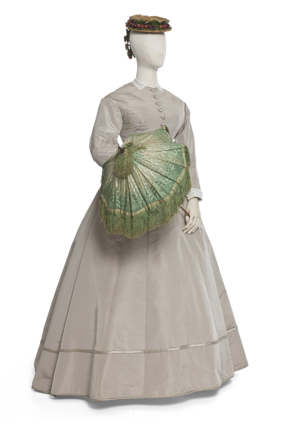 A silk faille and taffeta dress available from the era.