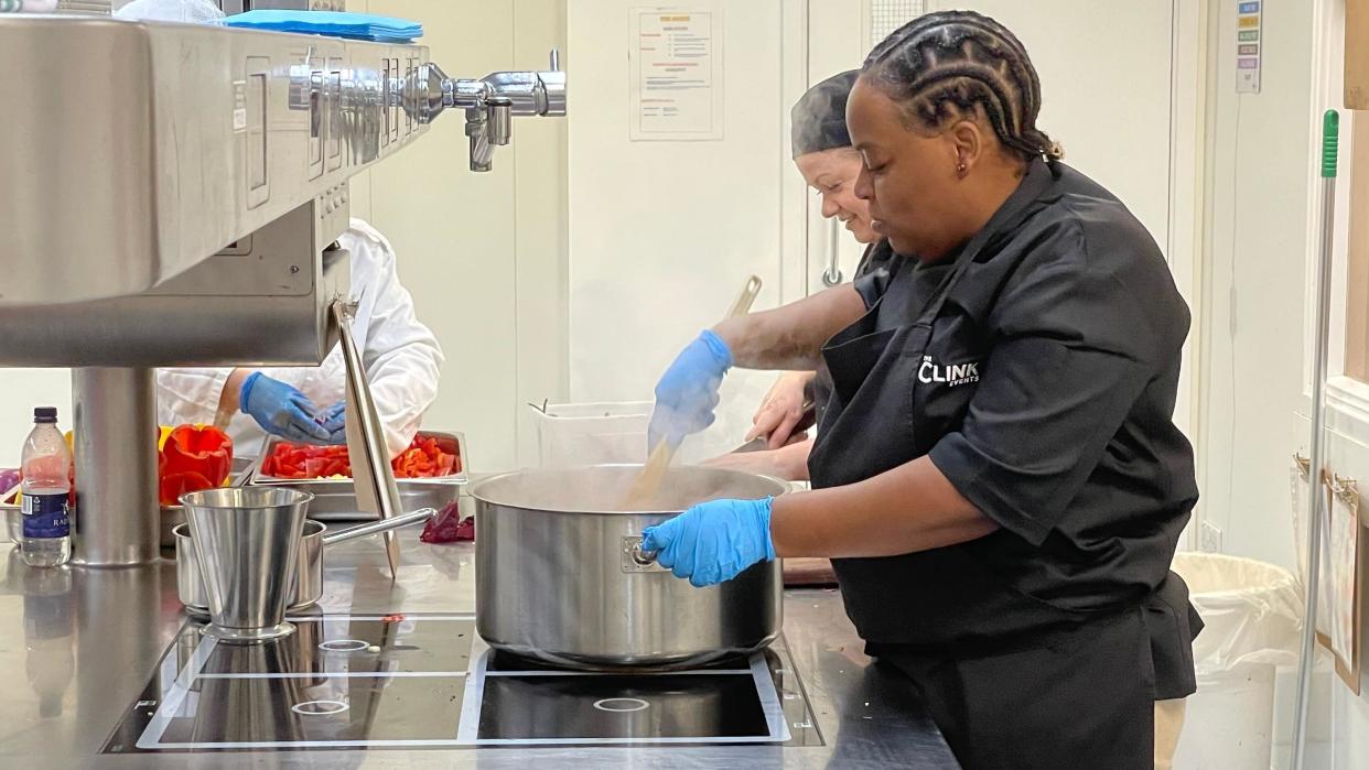 Simone in the Clink kitchen at HMP Downview