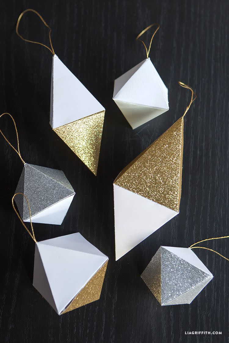 Paper Geode Ornaments