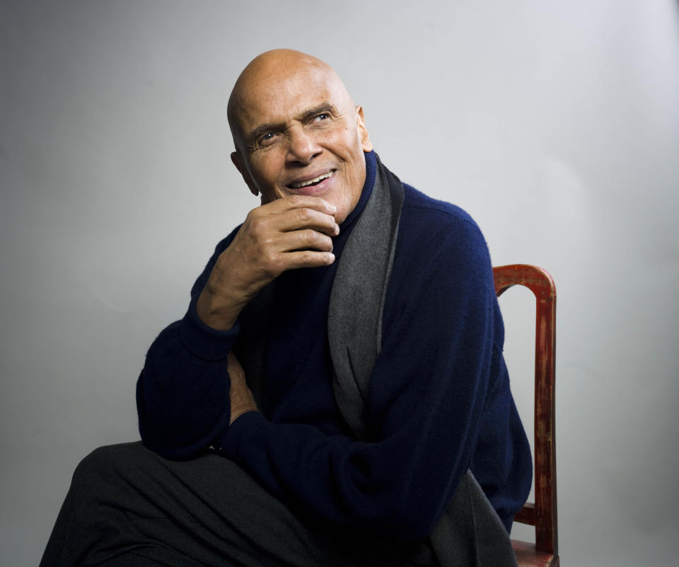 FILE - Actor, singer and activist Harry Belafonte from the documentary film "Sing Your Song," poses for a portrait during the Sundance Film Festival in Park City, Utah on Jan. 21, 2011. Belafonte died Tuesday of congestive heart failure at his New York home. He was 96. (AP Photo/Victoria Will, file)