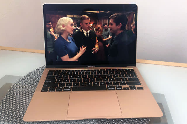 Apple MacBook Air playing Netflix