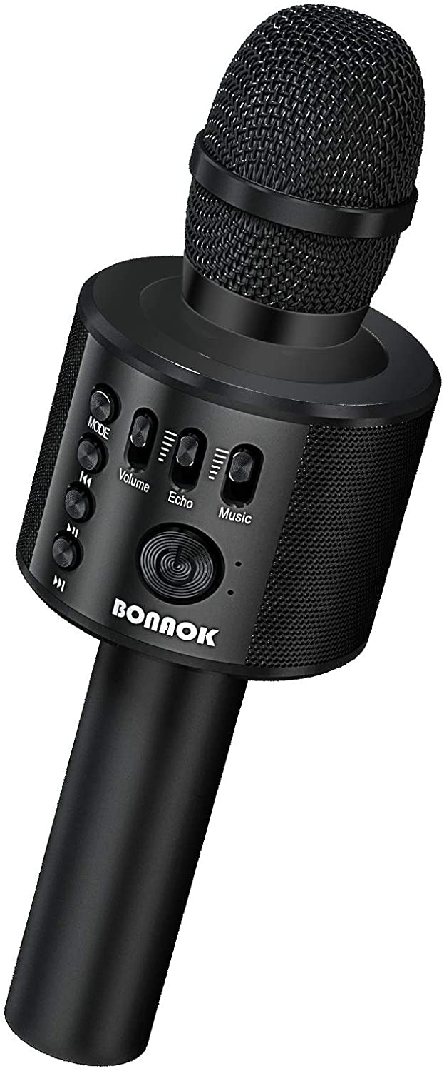 BONAOK Wireless Bluetooth Karaoke Microphone