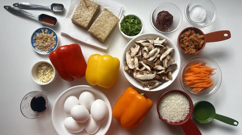 ingredients for korean stuffed peppers