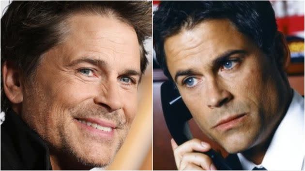 Rob Lowe, now and as Sam Seaborn on 