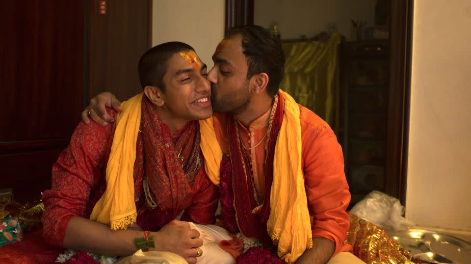 Vishwa and Vivek on their wedding day in 2017.  - Courtesy Vivek Kishore