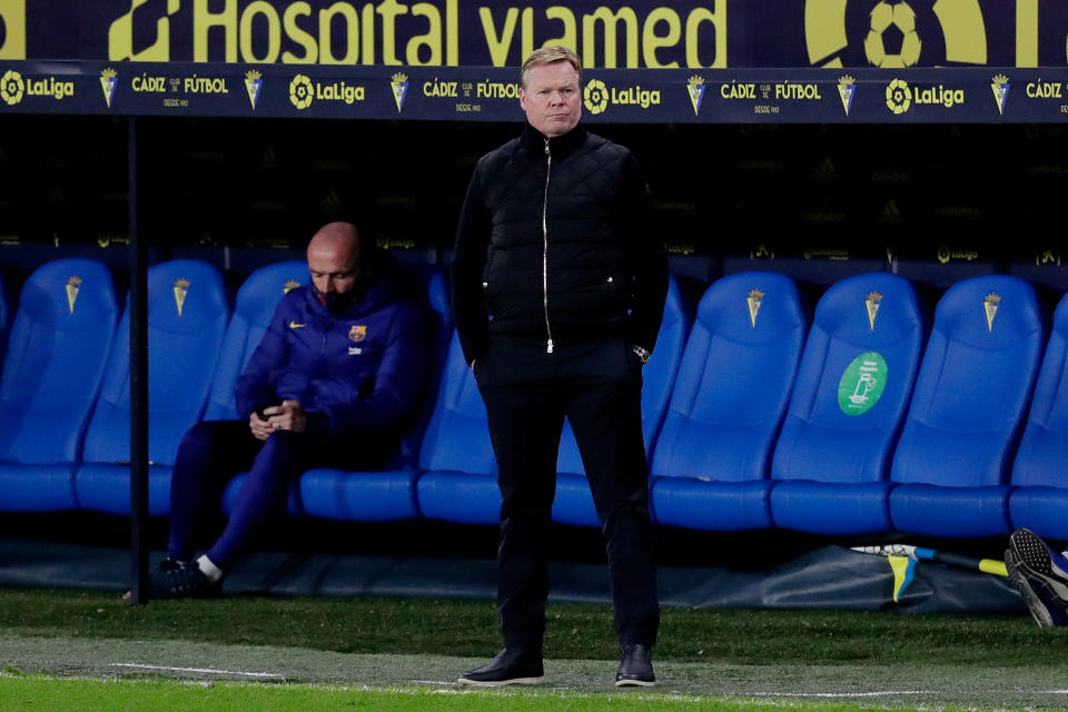 Barcelona manager Ronald Koeman has made some questionable decisions with his lineups. (Photo by David S. Bustamante/Soccrates/Getty Images)