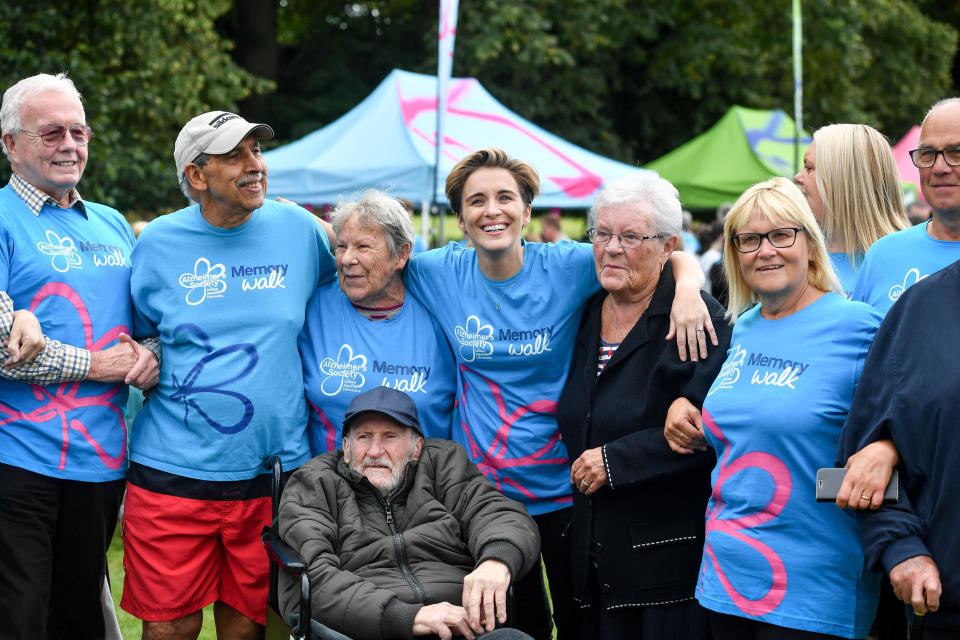 Line of Duty star Vicky McClure (centre) takes part in the Alzheimer's Society's Nottingham Memory Walk alongside members of the BBC's Our Dementia Choir.