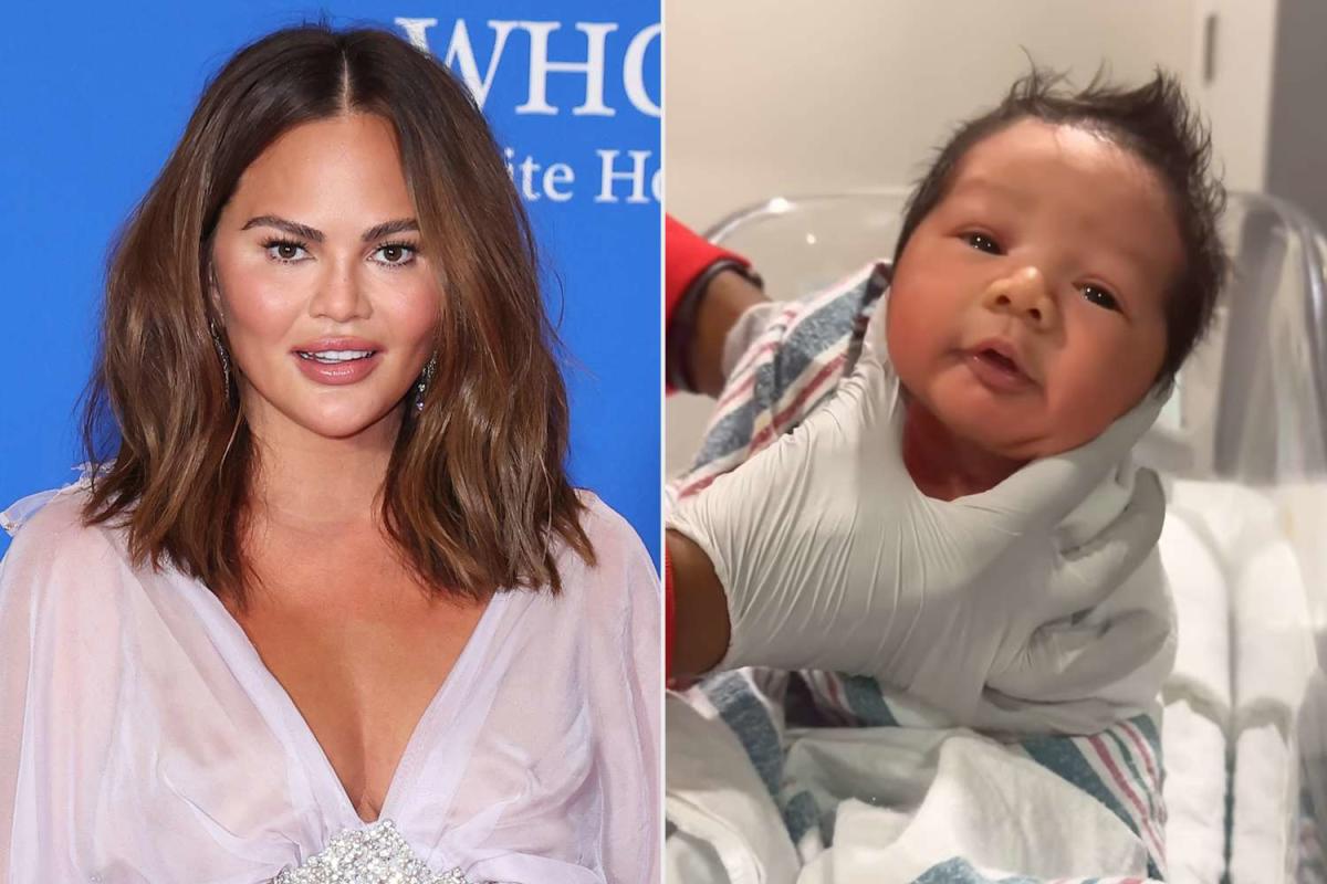Chrissy Teigen Raves About New Baby Boy Wren's Hair with Adorable Video ...