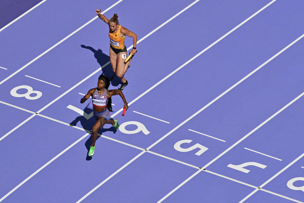 Paris Olympics: Sha’Carri Richardson wins her first gold as part of 4×100 relay