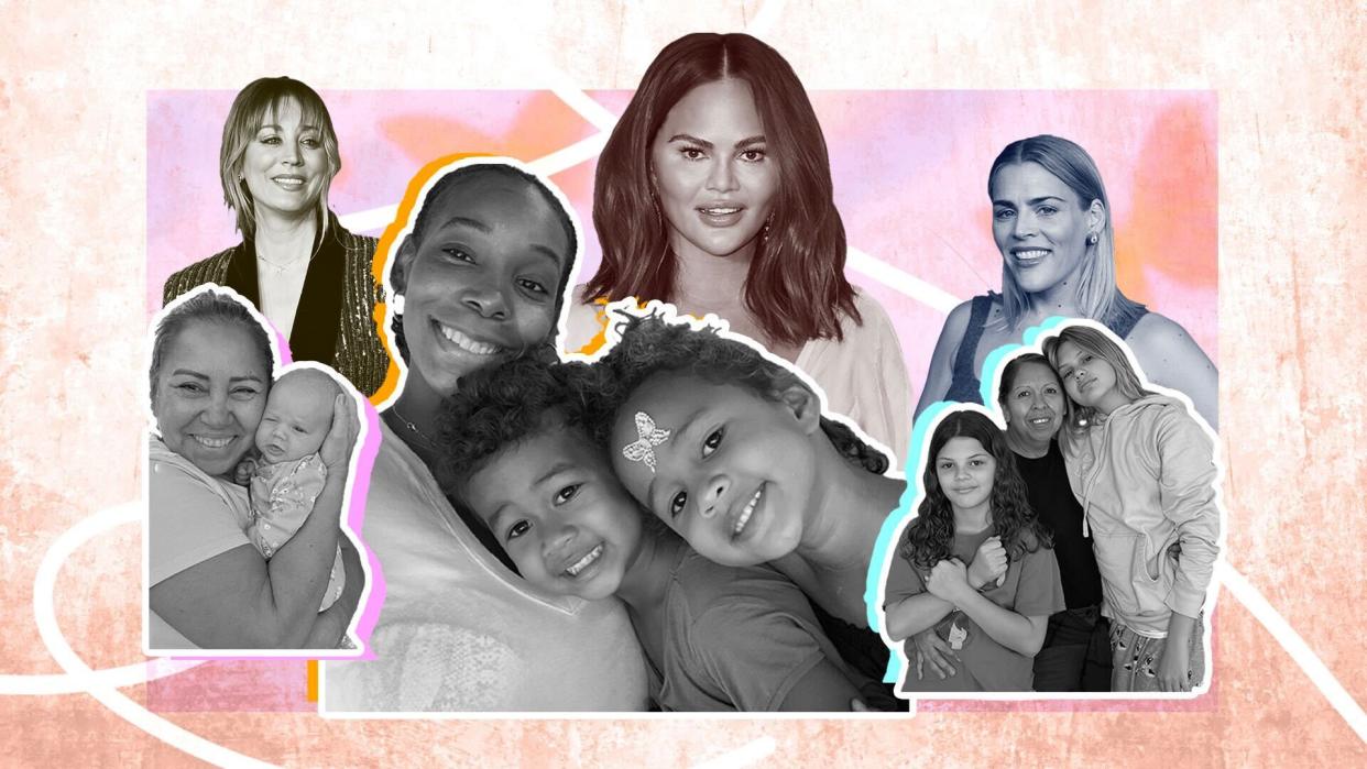 Celebrities are shouting out their nannies. Here's why that's important. (Image: Getty; Instagram; illustration by Caroline Brooks for Yahoo)