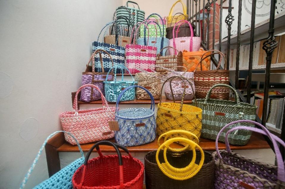 Cancer survivor Ally Ang Li Yen had weaved some 100 baskets since March. — Picture by Farhan Najib