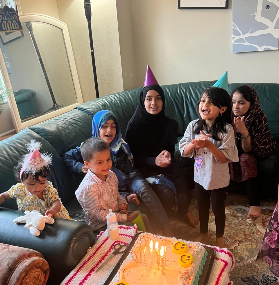 The Safi siblings celebrate the birthday of their youngest sister, Samira Safi (left), who turned 1 year old May 15.