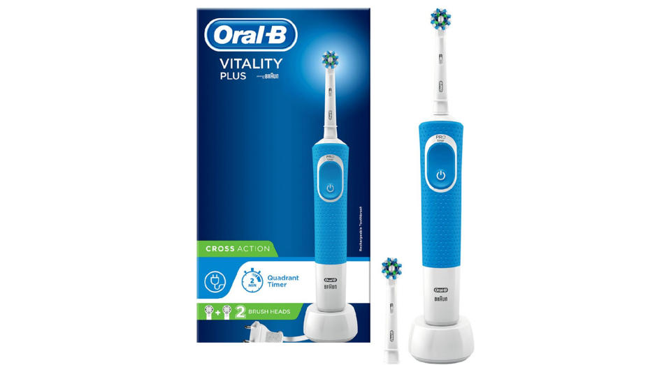 Oral B Vitality Plus Cross Action Electric Toothbrush Rechargeable Powered By Braun