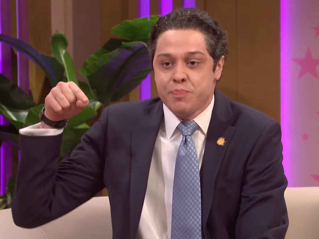 <p>SNL cast member Pete Davidson as New York governor Andrew Cuomo</p> ((NBC))