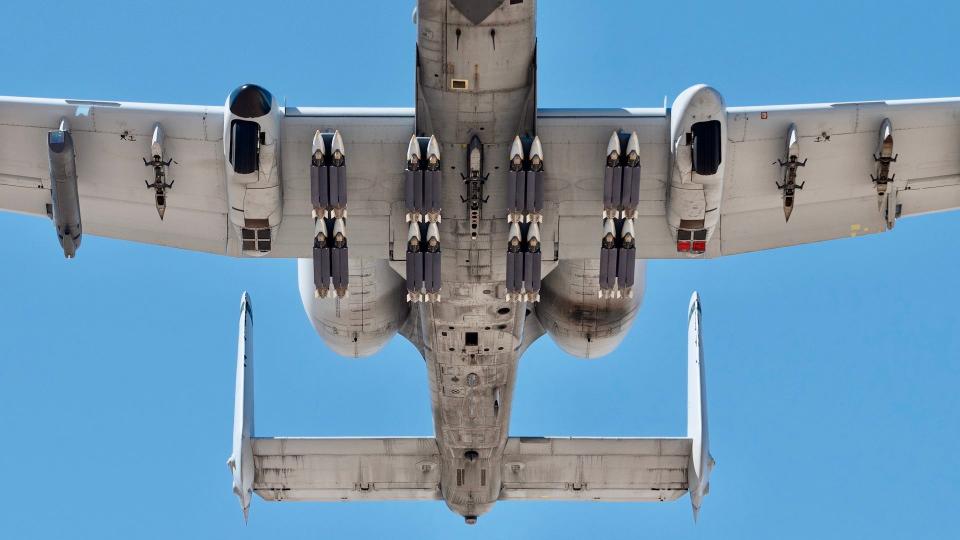 USAF A-10 carries 16 GBU-39, Small Diameter Bomb during a recent test