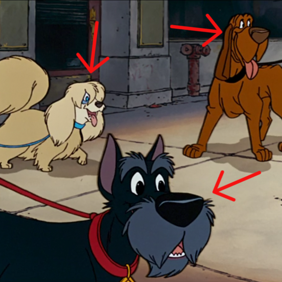 Peg, Jock, and Trusty in 'Oliver & Company' (1988)