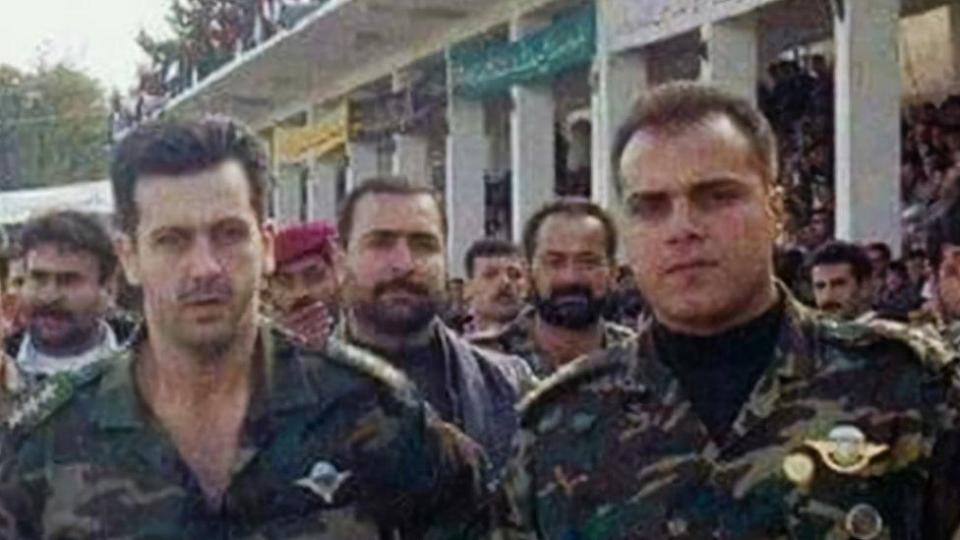 Maher al-Assad (izquierda) and Ghassan Bilal (derecha).