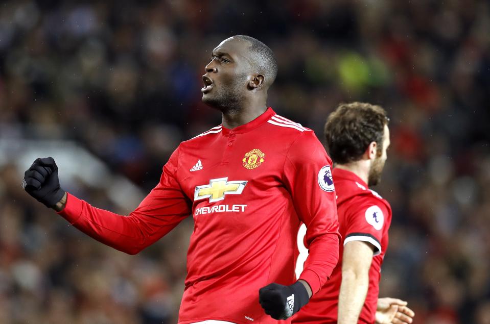 Romelu Lukaku celebrates Manchester United’s fourth goal against Newcastle United