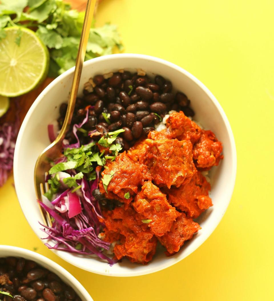 Smoky Tempeh Burrito Bowls from Minimalist Baker