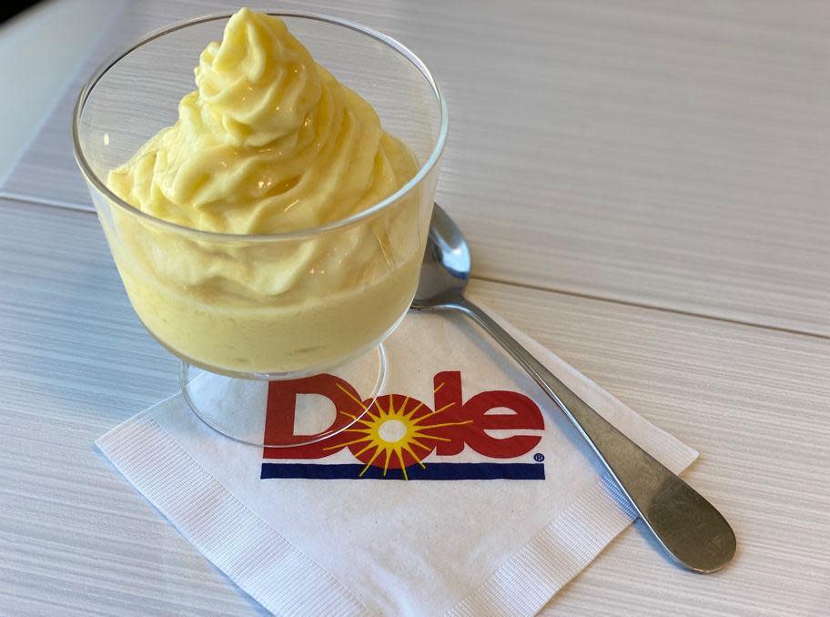 <p>Dole Whip is one of <a href="https://www.thedailymeal.com/travel/disney-theme-park-snacks-ranked-gallery?referrer=yahoo&category=beauty_food&include_utm=1&utm_medium=referral&utm_source=yahoo&utm_campaign=feed" rel="nofollow noopener" target="_blank" data-ylk="slk:the most iconic Disney park snacks of all time;elm:context_link;itc:0;sec:content-canvas" class="link ">the most iconic Disney park snacks of all time</a>. Recreate the magic in your own kitchen with this four-ingredient recipe.</p> <p><a href="https://www.thedailymeal.com/best-recipe/dole-whip-recipe?referrer=yahoo&category=beauty_food&include_utm=1&utm_medium=referral&utm_source=yahoo&utm_campaign=feed" rel="nofollow noopener" target="_blank" data-ylk="slk:For the Dairy-Free Dole Whip recipe, click here.;elm:context_link;itc:0;sec:content-canvas" class="link ">For the Dairy-Free Dole Whip recipe, click here.</a></p>