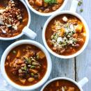 <p>This healthy vegetarian chili has a fragrant touch of cinnamon for added flavor. Let diners top it with whatever suits their taste.</p>