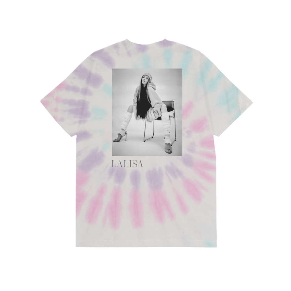 A closer look at the tie-dye shirt in Lisa’s capsule collection. - Credit: Courtesy of Blackpink