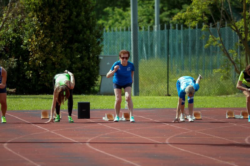 Italian ninety-year-old runner Emma Maria Mazzenga runs for world record