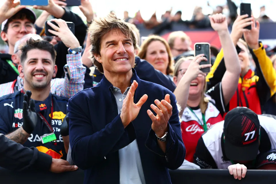 Cruise watched the action at Silverstone. (Photo: Mark Thompson/Getty Images)