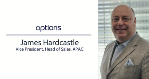 Options 今天宣布任命 James Hardcastle 為亞太區（APAC）副總裁兼銷售總裁。（圖示：美國商業資訊）