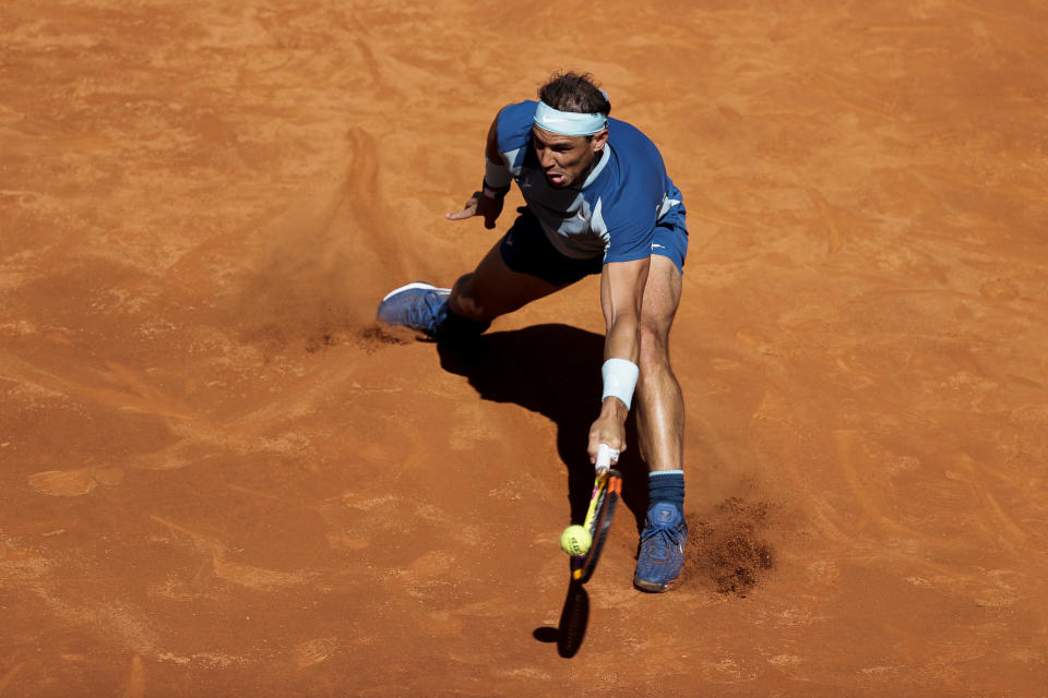 MADRID, SPAIN - MAY 6: Mutua Madrid Open Rafael Nadal during the   Mutua Madrid Open on May 6, 2022 in Madrid Spain (Photo by David S. Bustamante/Soccrates/Getty Images)