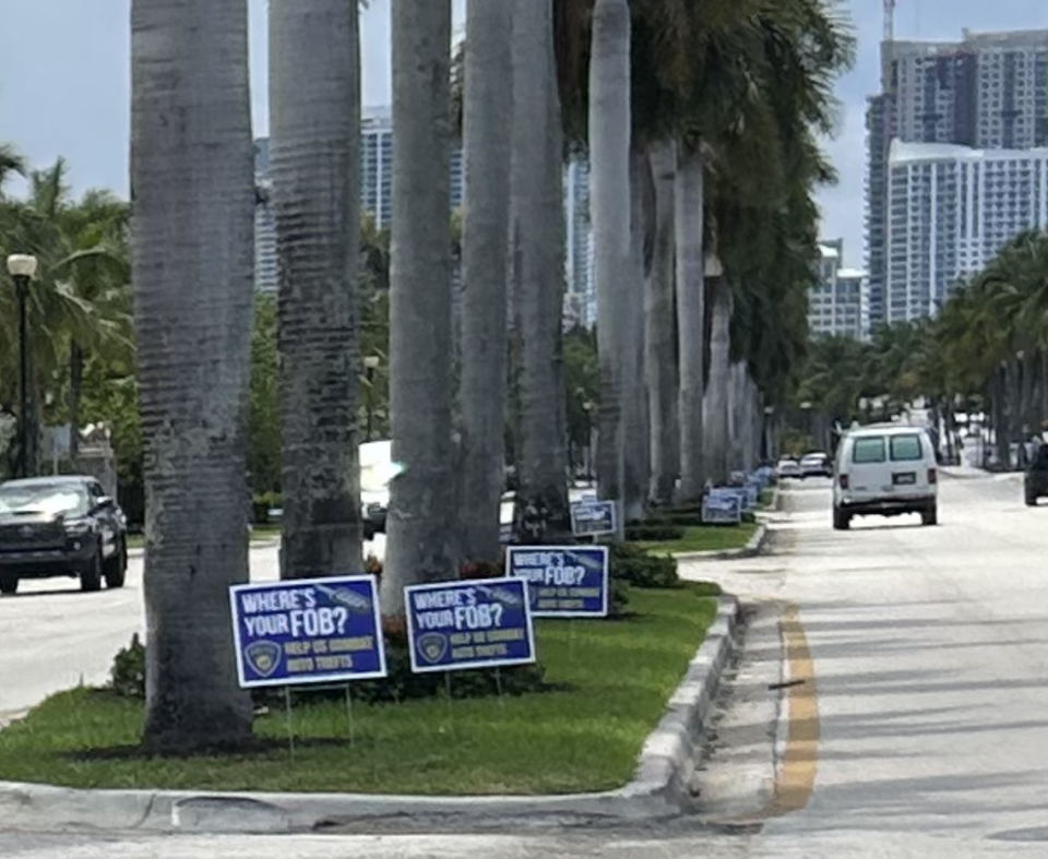 A photo of signs near Las Olas in downtown Fort Lauderdale. Dana Banker
