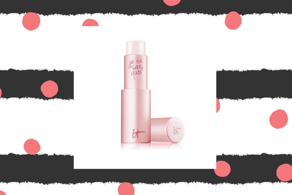 <p>Available in two shades, this hyaluronic-infused balm is created with pigments that work with the warmth of your lips to create the perfect pop of color. $24, <a rel="nofollow noopener" href="https://www.macys.com/shop/product/it-cosmetics-je-ne-sais-quoi-lip-treatment?ID=5618413&pla_country=US&CAGPSPN=pla&CAWELAID=120156340021420357&CAAGID=18494350946&CATCI=pla-294680686006&cm_mmc=Google_Beauty_PLA-_-GS_Beauty_Catch-All_Catch+All-_-66838451786-_-pg1948828_c_kclickid_a5a813da-dc3c-4e5f-8ecd-7a7095761ecc&trackingid=450x1948828&catargetid=120156340018281157&cadevice=c&gclid=EAIaIQobChMI6MOHz_Xc2AIV2UsNCh2JxQWhEAQYASABEgJaB_D_BwE" target="_blank" data-ylk="slk:macys.com;elm:context_link;itc:0;sec:content-canvas" class="link ">macys.com</a> (Photo: It Cosmetics/Getty) </p>