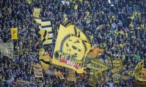 Football Soccer - Hertha Berlin v Borussia Dortmund - German Bundesliga - Olympiastadion, Berlin, Germany - 06/02/16 Borussia Dortmund fans before the match REUTERS/Fabrizio Bensch