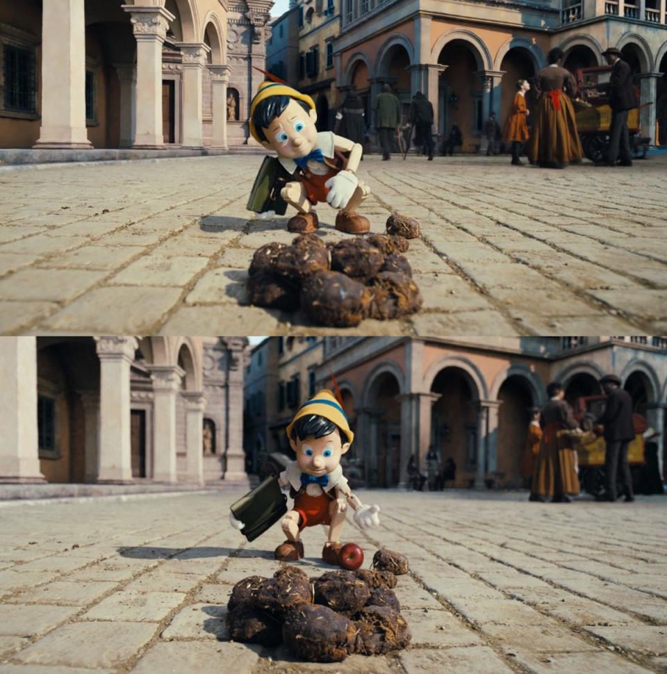 Pinocchio with poop