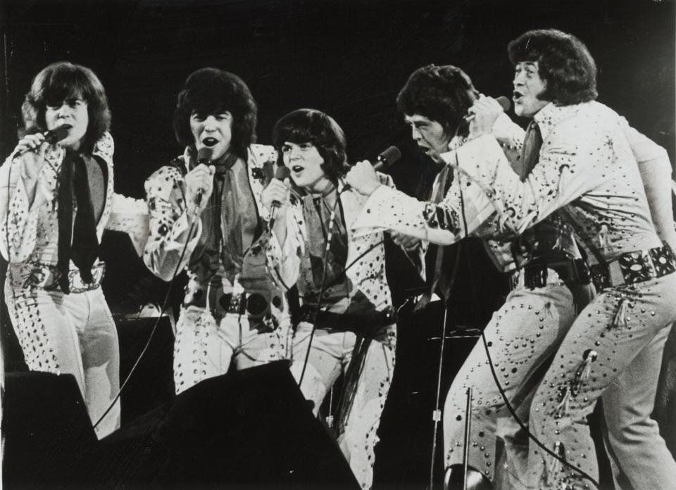 The Osmond Brothers perform July 21, 1972, at the Akron Rubber Bowl.