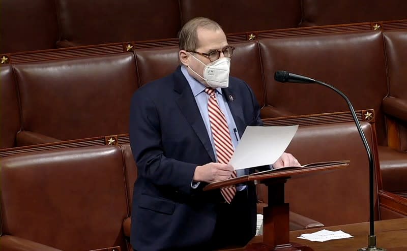 FILE PHOTO: U.S. Representative Nadler speaks in the House of Representatives in Washington