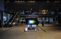 Sony Corp's 4K television set is displayed at the company's headquarters in Tokyo February 6, 2014. REUTERS/Toru Hanai