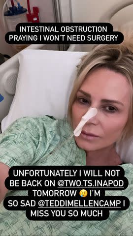 <p>Tamra Judge/Instagram</p> Tamra Judge in the hospital