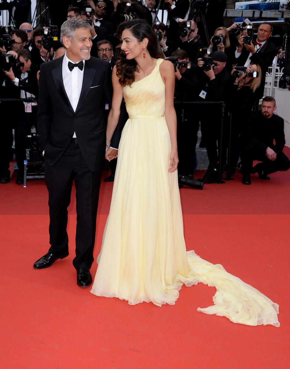 George Clooney and Amal Clooney at the Cannes Film Festival on May 12, 2016.