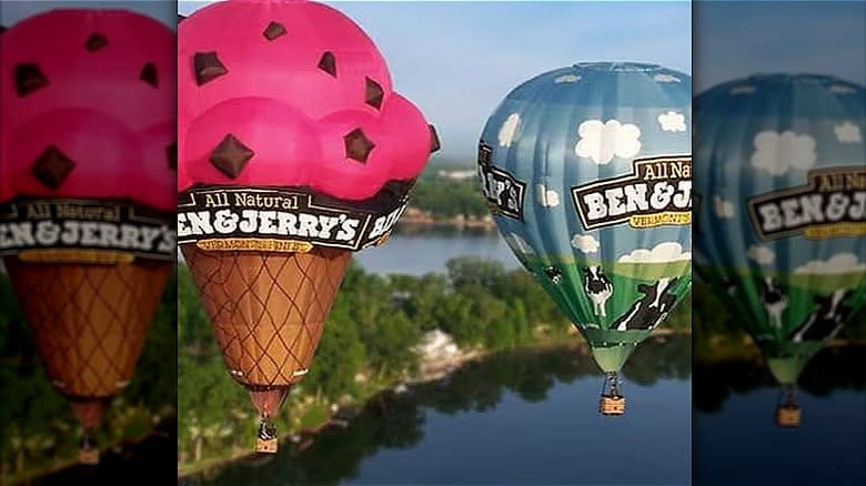 Ben & Jerry's hot air balloons