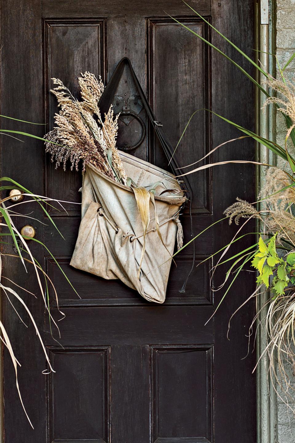 Rustic Apple Picking Bag Decor