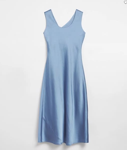 White House Black Market Sleeveless Satin Slip Dress