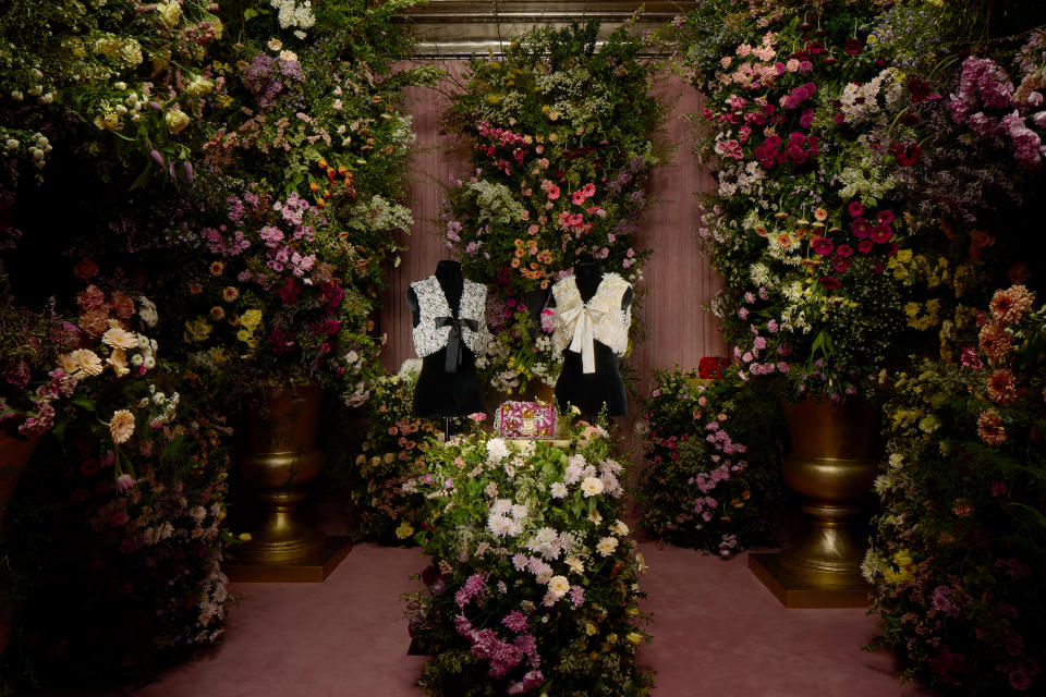 The floral arrangements for the presentation took four days to complete. / Courtesy of Roger Vivier.