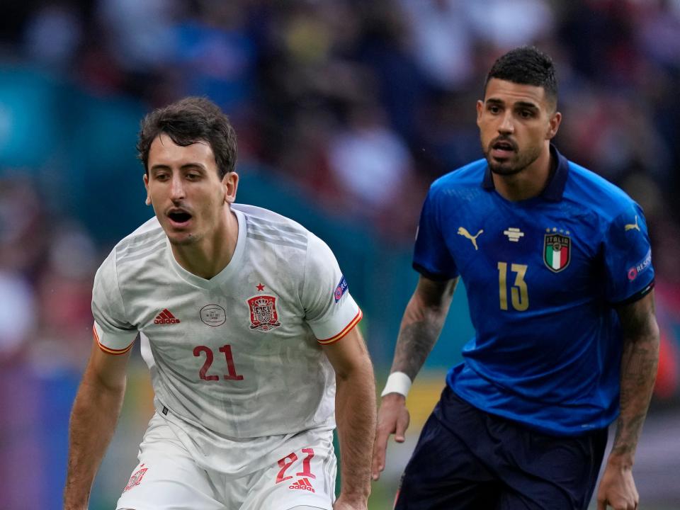 Oyarzabal battles for possession with Emerson (Getty)