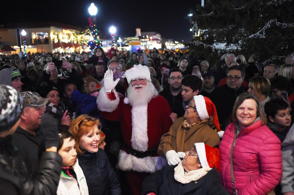 Santa and those in the Christmas spirit at the 2017 tree lighting in Rehoboth Beach.