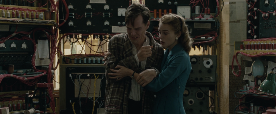Turing cries while Joan hugs him